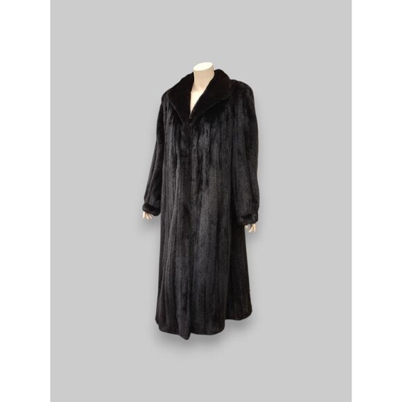 Vintage Dark Brown Mink Coat -Large - Picture 1 of 9